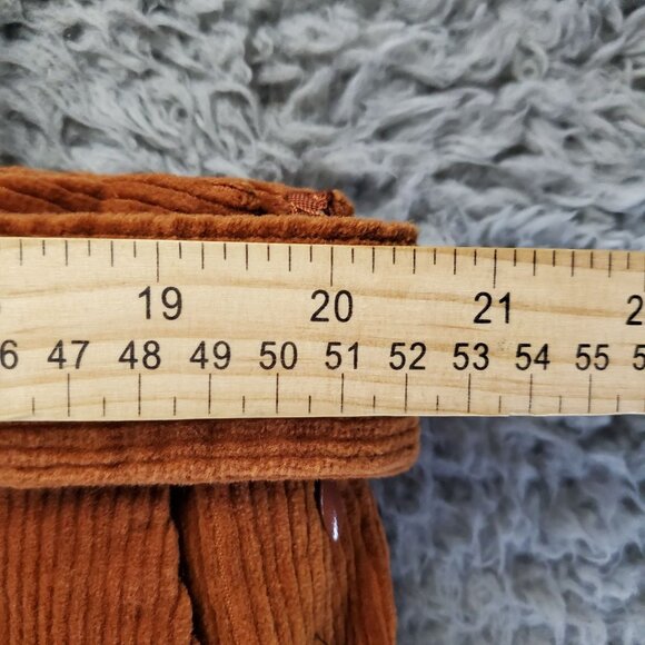 Eloquii Skirt Womens 16 Brown Corduroy Belted A-Line Mini Skirt *NWT* - Picture 8 of 10